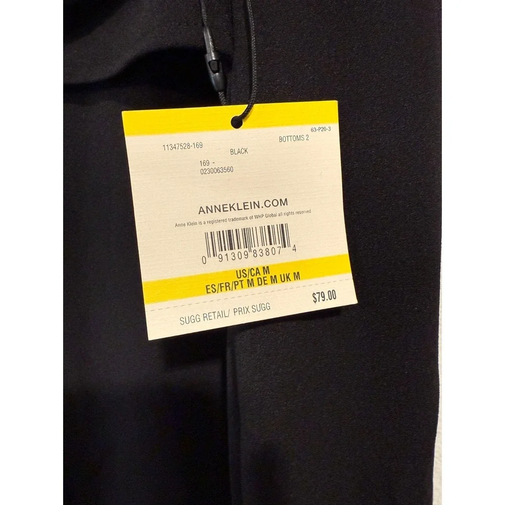 Anne klein Pencil & Straight Midi Skirt Women Medium Black Two Button Modern Fit